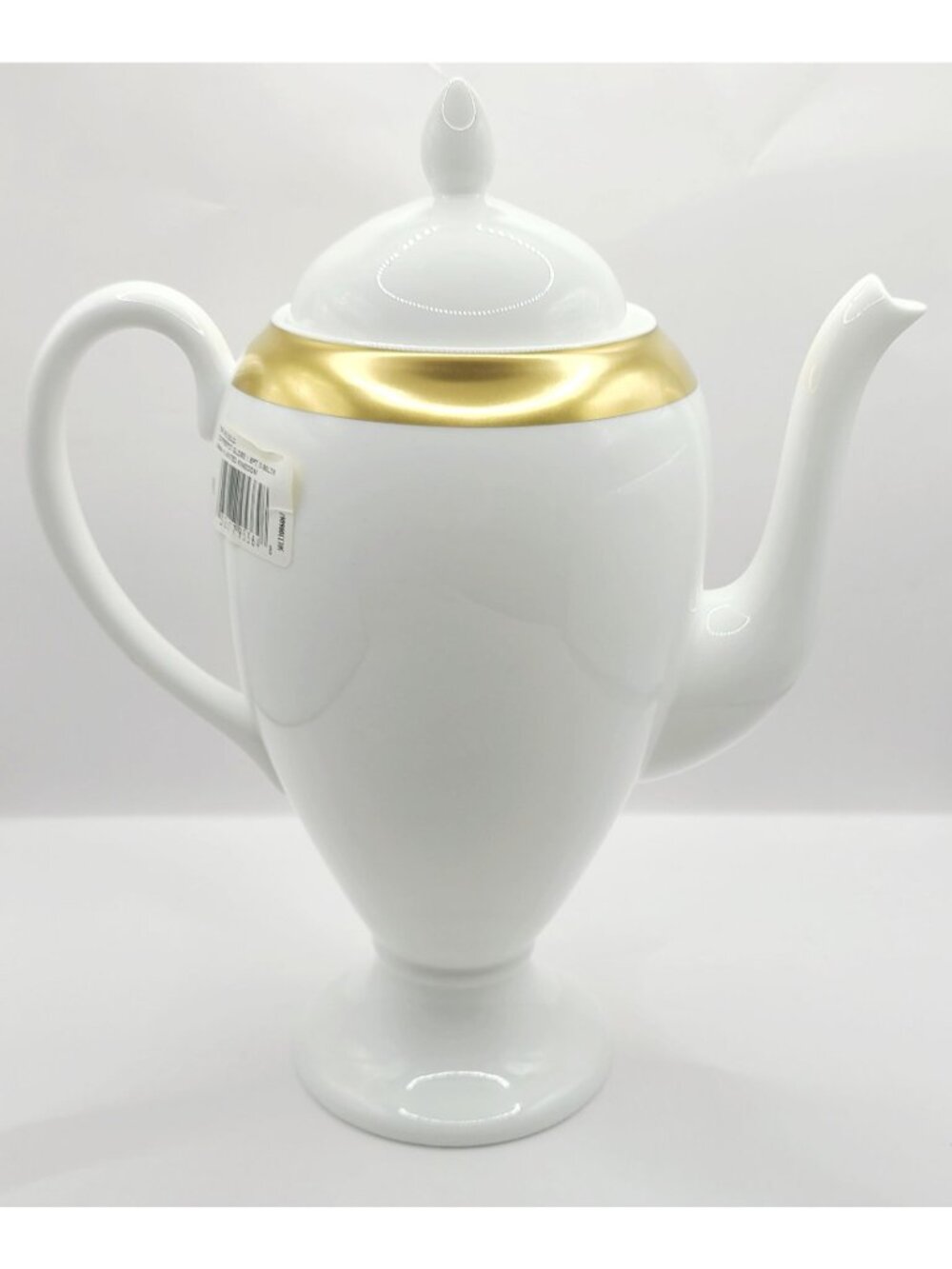 Wedgwood Satine Gold Coffee Pot Globe Gold Banded New Opened Box - Picture 4 of 14
